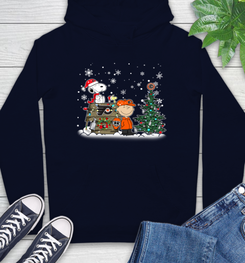 NHL Philadelphia Flyers Snoopy Charlie Brown Woodstock Christmas Stanley Cup Hockey Hoodie 3