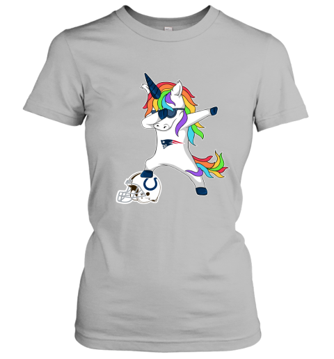 Football Dabbing Unicorn Steps On Helmet New England Patriots Women's T-Shirt