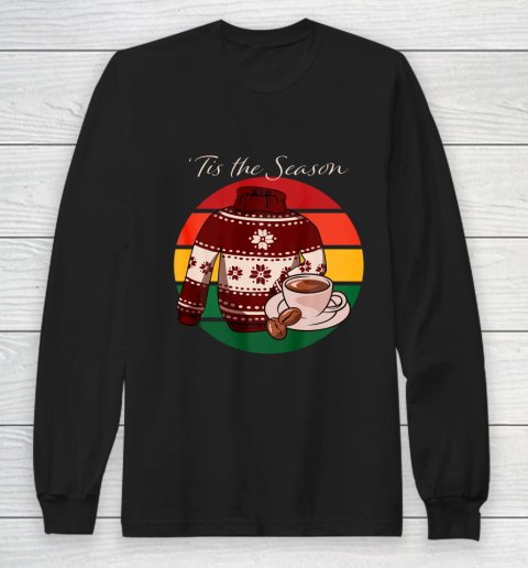 Coffee Lover Ugly Christmas Sweater Family Pajamas Xmas Joy Long Sleeve T-Shirt