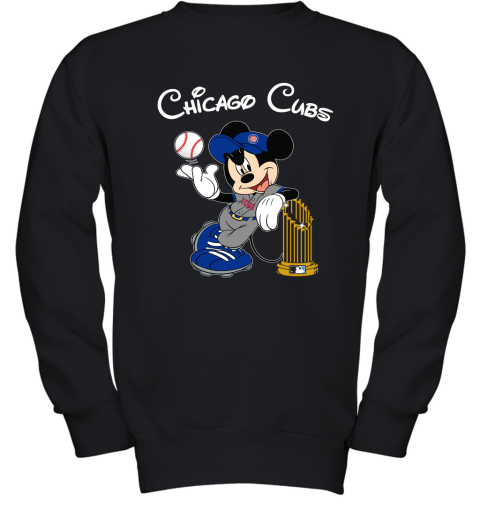 Chicago Cubs Mickey Taking The Trophy MLB 2019 Youth Sweatshirt