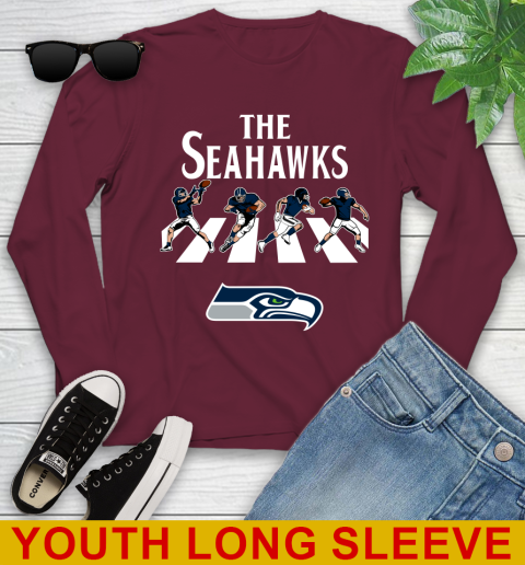 NFL Football Seattle Seahawks The Beatles Rock Band Shirt Youth Long Sleeve 6
