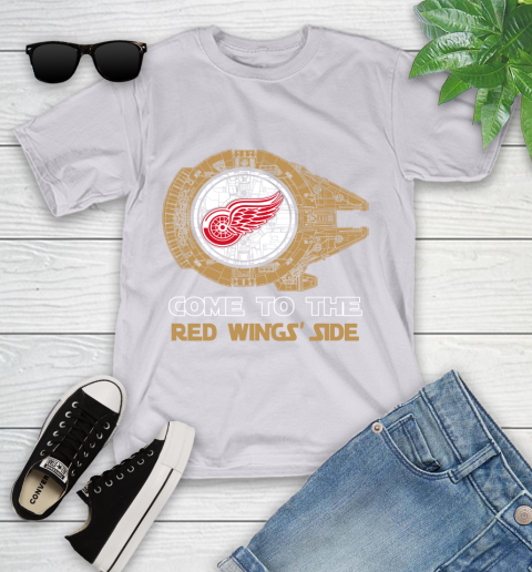 NHL Come To The Detroit Red Wings Wars Hockey Sports Youth T-Shirt 4