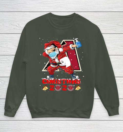 Arizona Diamondbacks Funny Santa Claus Dabbing Christmas 2020 MLB Youth Sweatshirt 8