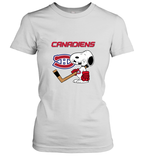 Montreal Canadiens Ice Hockey Broken Teeth Snoopy NHL Women's T-Shirt