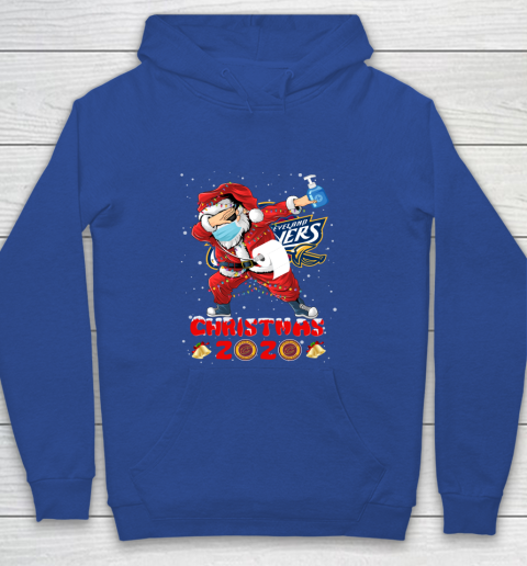 Cleveland Cavaliers Funny Santa Claus Dabbing Christmas 2020 NBA Youth Hoodie 6