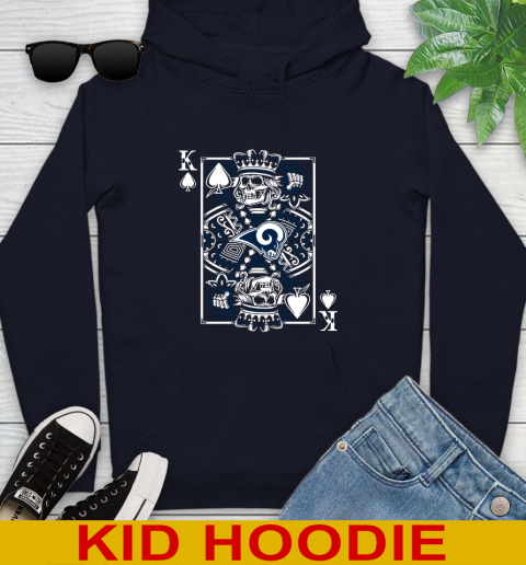 Los Angeles Rams NFL Football The King Of Spades Death Cards Shirt Youth Hoodie 3