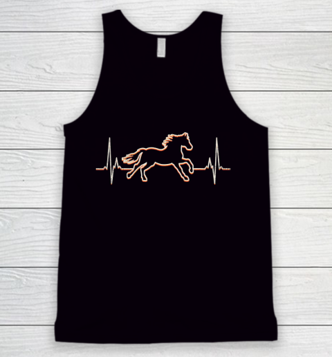Father gift shirt Horse Retro Heartbeat 80s Style Gift T Shirt Tank Top