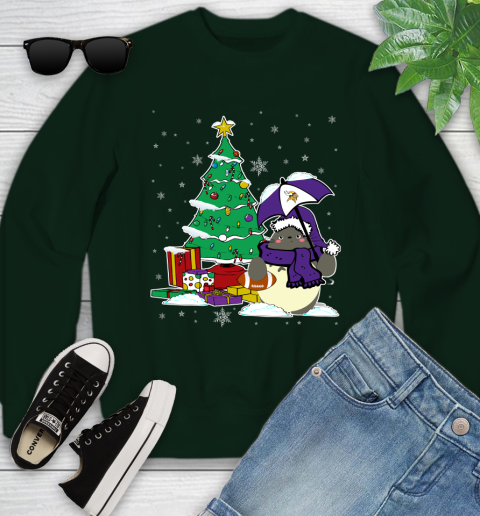Minnesota Vikings NFL Football Cute Tonari No Totoro Christmas Sports Youth Sweatshirt 9