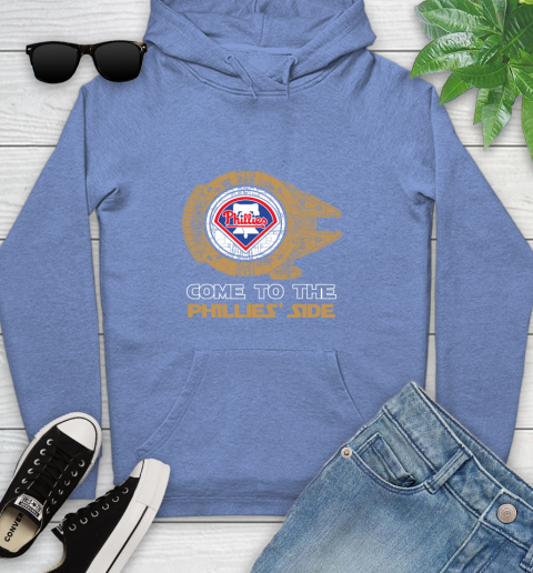 MLB Come To The Philadelphia Phillies Side Star Wars Baseball Sports Youth Hoodie 13