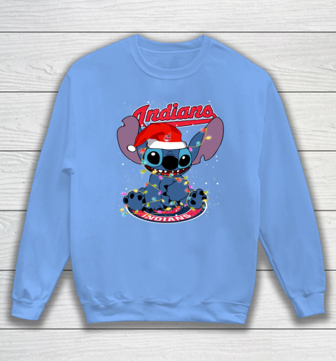 Cleveland Indians MLB noel stitch Baseball Christmas Sweatshirt 7