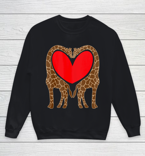 Cute Giraffe TShirt Fun Valentine Gift for Giraffe Lovers Youth Sweatshirt