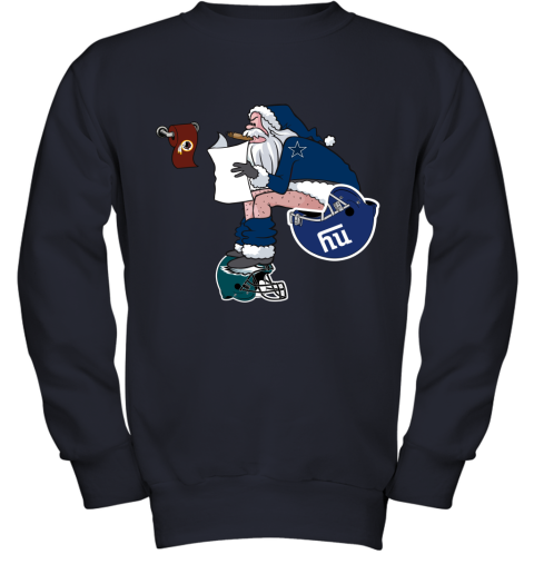 Santa Claus Dallas Cowboys Shit On Other Teams Christmas Youth Sweatshirt