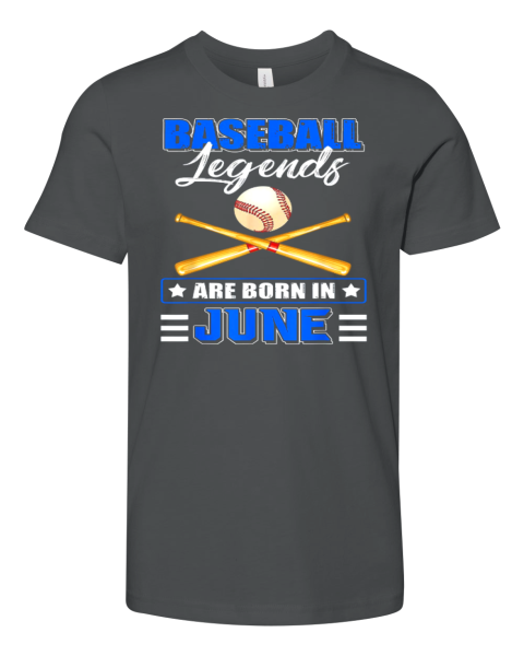 Baseball Legend Are Born In June Premium Youth T-shirt