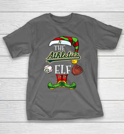 Oakland Athletics Christmas ELF Funny MLB T-Shirt 8