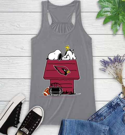 Arizona Cardinals NFL Football Snoopy Woodstock The Peanuts Movie Racerback Tank 5