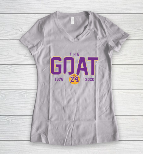 Kobe Bryant The Goat 1978 2020 Women's V-Neck T-Shirt