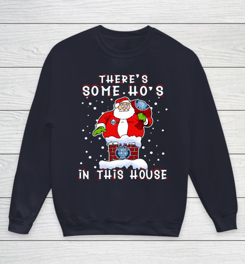 Tampa Bay Rays Christmas There Is Some Hos In This House Santa Stuck In The Chimney MLB Youth Sweatshirt 2