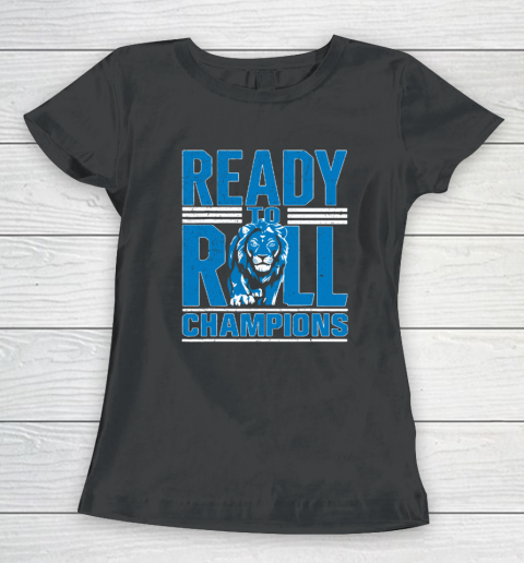 Detroit Ready To Roll Funny Lion Graphic Women's T-Shirt
