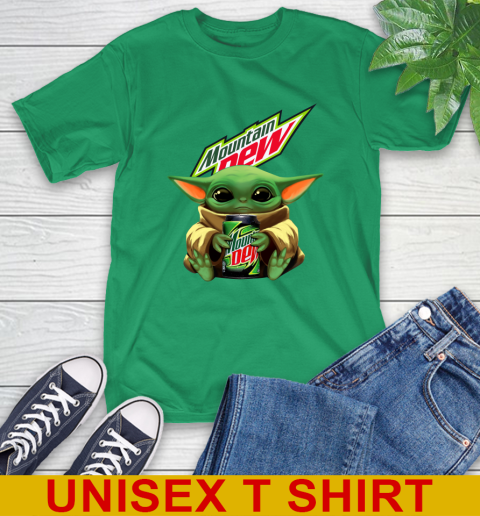 Star Wars Baby Yoda Hugs Mountain Dew Soft Drink Shirt 7