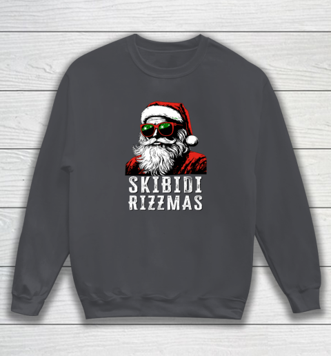 Skibidi Rizzmas Christmas Rizz Santa Claus Charisma Sweatshirt 3