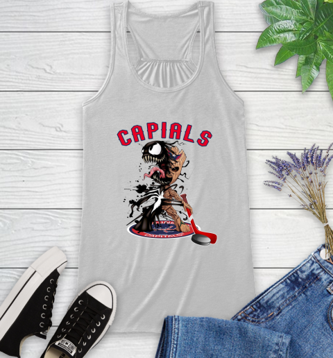 NHL Washington Capitals Hockey Venom Groot Guardians Of The Galaxy Racerback Tank