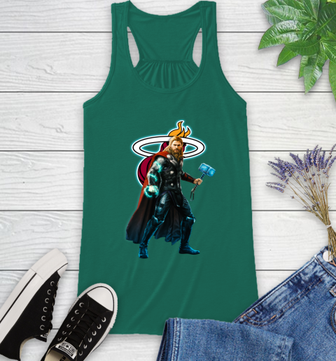 NBA Thor Avengers Endgame Basketball Miami Heat Racerback Tank 7