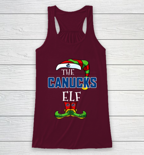 Vancouver Canucks Christmas ELF Funny NHL Racerback Tank 2