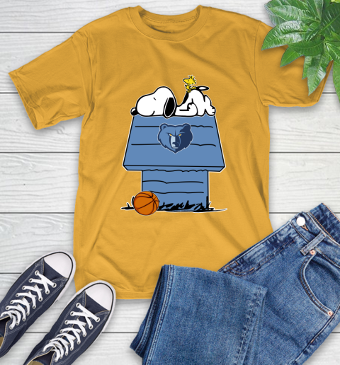 Memphis Grizzlies NBA Basketball Snoopy Woodstock The Peanuts Movie T-Shirt 3