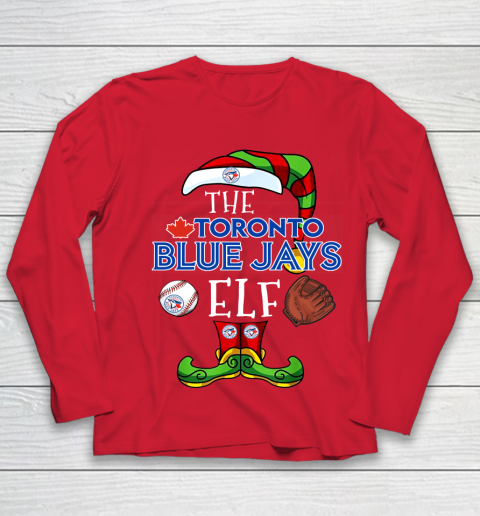 Toronto Blue Jays Christmas ELF Funny MLB Youth Long Sleeve 8