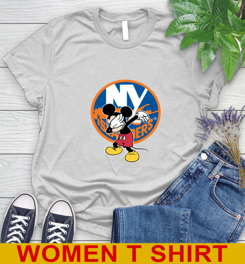 New York Islanders NHL Hockey Dabbing Mickey Disney Sports Women's T-Shirt