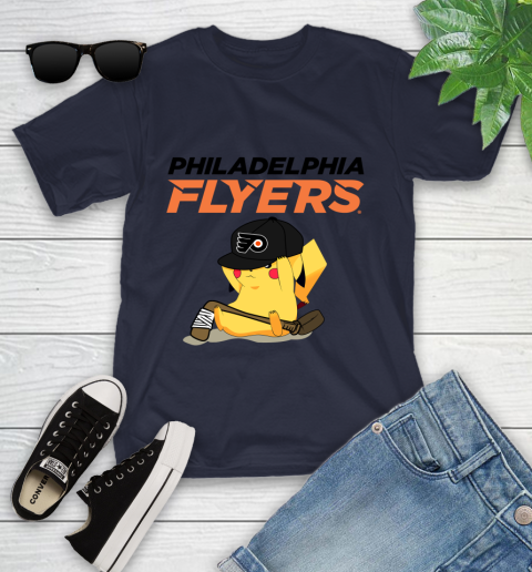 NHL Pikachu Hockey Sports Philadelphia Flyers Youth T-Shirt 3