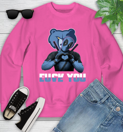 NBA Memphis Grizzlies Deadpool Love You Fuck You Basketball Sports Youth Sweatshirt 6