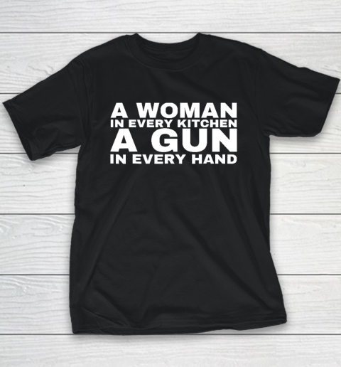 A Woman In Every Kitchen A Gun In Every Hand Shirt Sean Strickland Youth T-Shirt