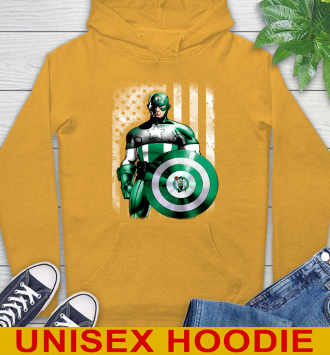 Boston Celtics NBA Basketball Captain America Marvel Avengers American Flag Shirt Hoodie 2