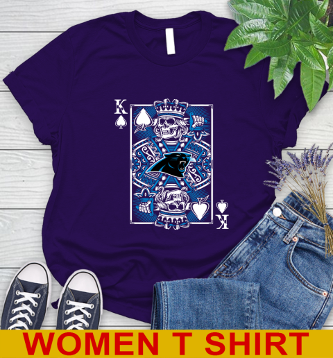 Carolina Panthers NFL Football The King Of Spades Death Cards Shirt Women's T-Shirt 4
