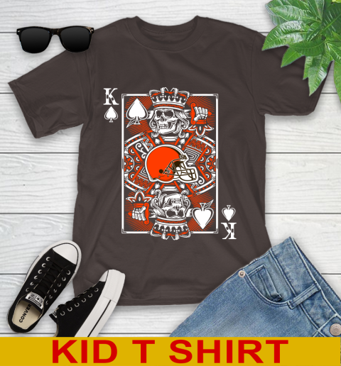 Cleveland Browns NFL Football The King Of Spades Death Cards Shirt Youth T-Shirt 6