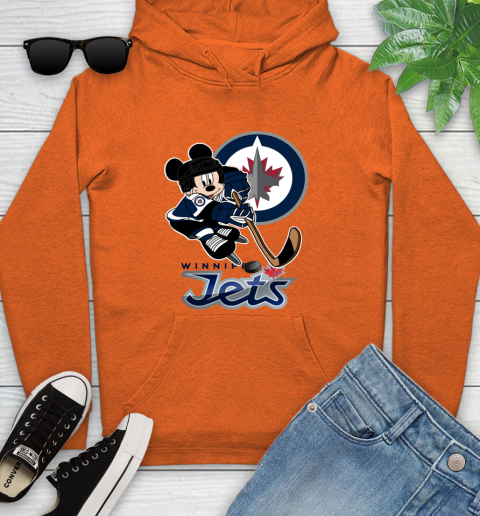 NHL Winnipeg Jets Mickey Mouse Disney Hockey T Shirt Youth Hoodie 5