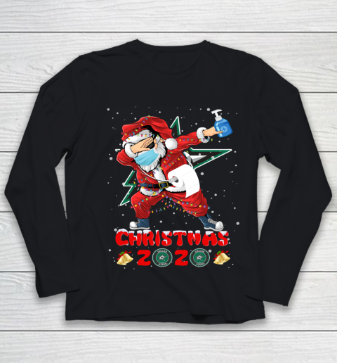 Dallas Stars Funny Santa Claus Dabbing Christmas 2020 NHL Youth Long Sleeve