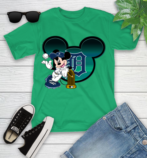 MLB Detroit Tigers The Commissioner's Trophy Mickey Mouse Disney Youth T-Shirt 6