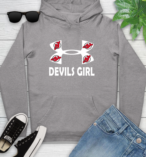 NHL New Jersey Devils Girl Under Armour Hockey Sports Youth Hoodie 6
