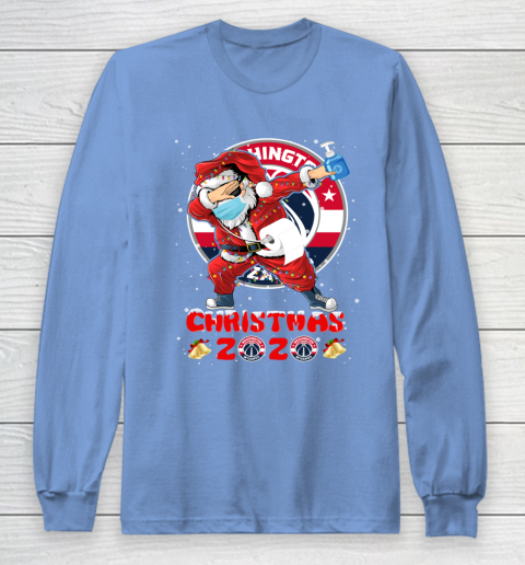 Washington Wizards Funny Santa Claus Dabbing Christmas 2020 NBA Long Sleeve T-Shirt 8