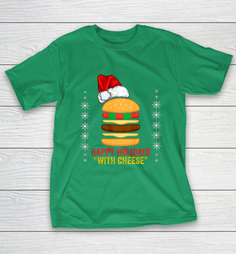 Happy Holidays with Cheese shirt Christmas cheeseburger Gift T-Shirt 5