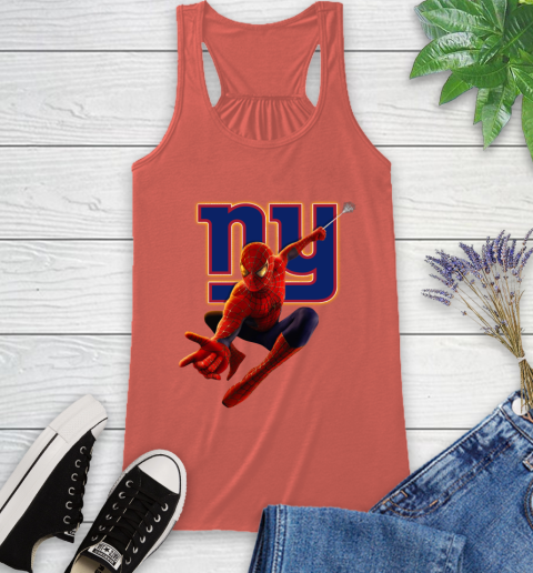 NFL Spider Man Avengers Endgame Football New York Giants Racerback Tank 4