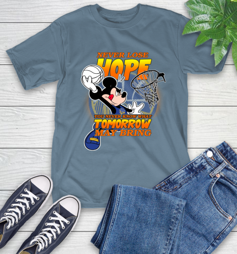 Golden State Warriors NBA Basketball Mickey Disney Never Lose Hope T-Shirt 8