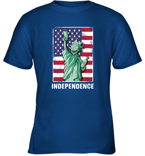 hn9l rick and morty statue of liberty independence day 4th of july shirts youth t shirt 26 front royal