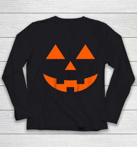 Jack O Lantern Shirt  Halloween Pumpkin Youth Long Sleeve