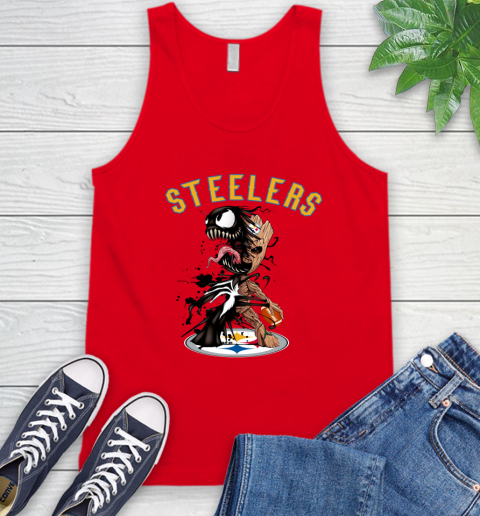 NFL Pittsburgh Steelers Football Venom Groot Guardians Of The Galaxy Tank Top 6