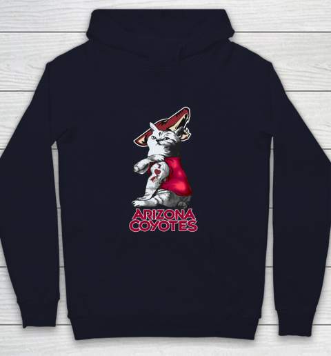 NHL My Cat Loves Arizona Coyotes Hockey Youth Hoodie 2
