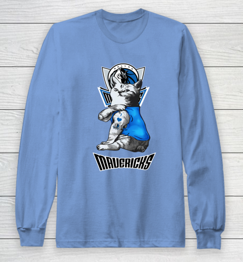 NBA Basketball My Cat Loves Dallas Mavericks Long Sleeve T-Shirt 9 NBA Basketball My Cat Loves Dallas Mavericks Long Sleeve T-Shirt - Image 9