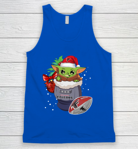Atlanta Falcons Christmas Baby Yoda Star Wars Funny Happy NFL Tank Top 5
